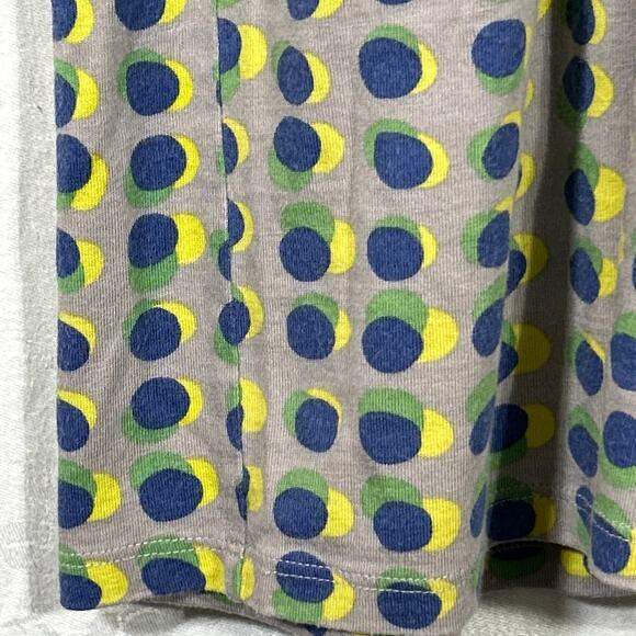 Boden Dress 6 LONG Gray Navy Green Dots Tank Jersey Sundress Mod Casual - Picture 2 of 10